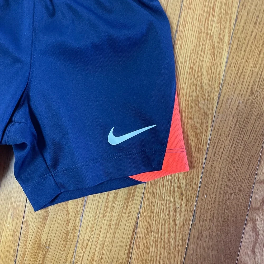 Nike dri-fit‎ Kids' Dark Blue and Bright orange Shorts 2T